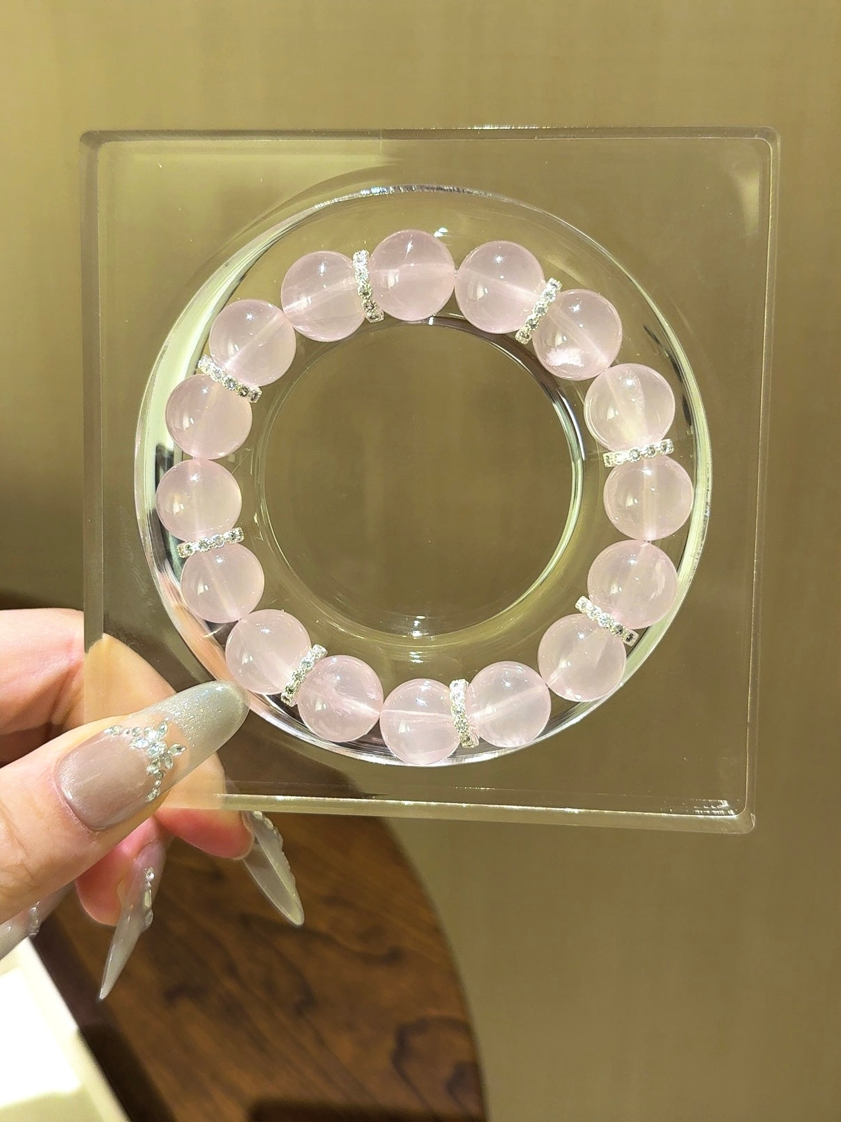 ▫️▪️ Pink crystal bracelet